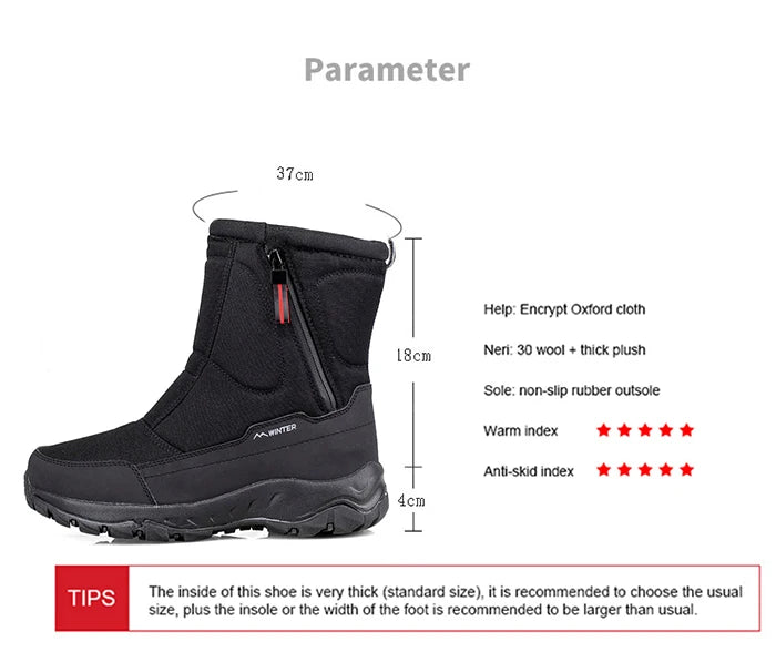 Men's Waterproof Insulated Winter Boots